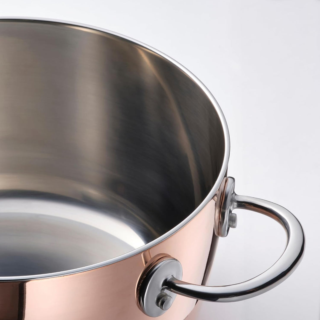 IKEA FINMAT Topf mit Deckel, 3 l, Kupfer/Edelstahl