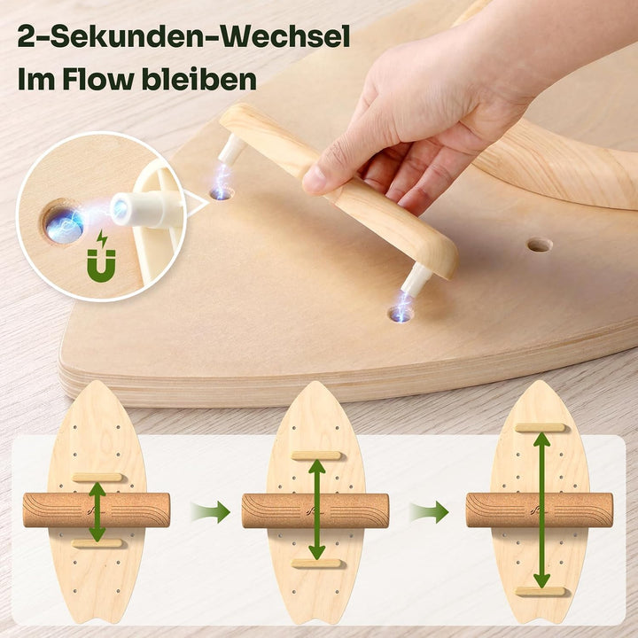 Sportneer Kork Surfin Balance Board Erwachsene 8-in-1, Balance-trainer Set | Grössere Gleichgewichts