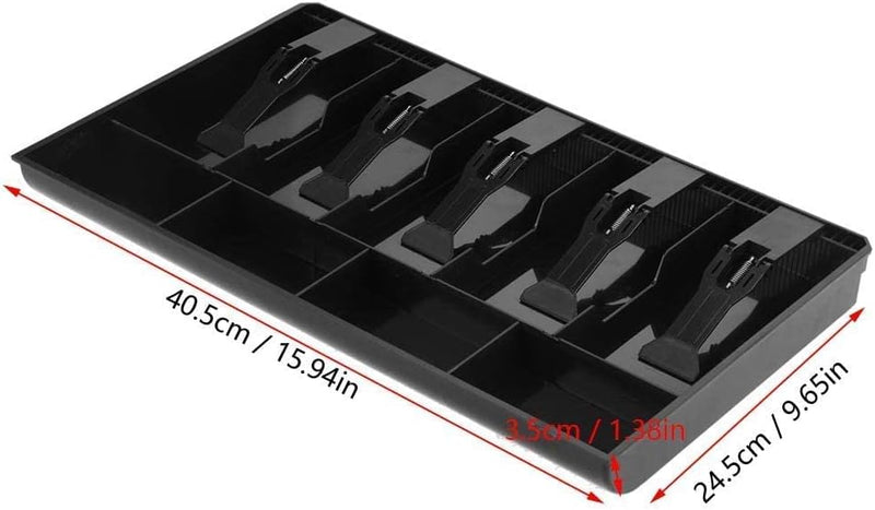 Kasse Geldschublade, 41.00 * 25.00 * 4.00cm Kasseneinsatz für Schubladen mit 9 Rastern Herausnehmbar