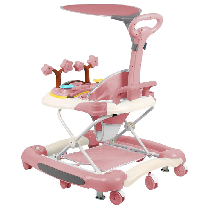 Baby Lauflernhilfe, Baby Walker Höhenverstellbar, Überrollsicherer Lauflernwagen mit Leisen 360°-Lau