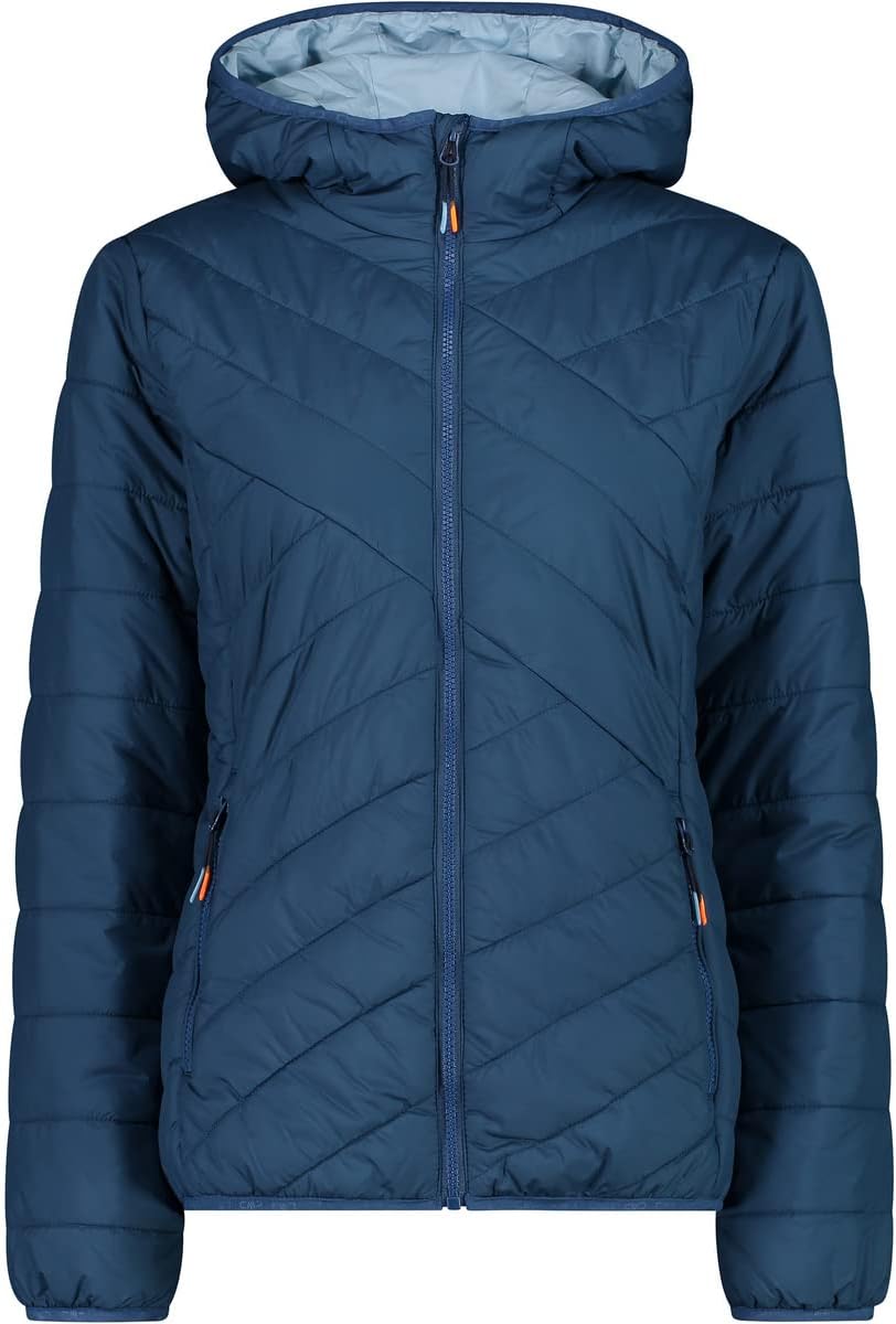 CMP Damen Damenjacke aus Recyceltem Polyester mit Fester Kapuze Coat 34 blaue Tinte, 34 blaue Tinte