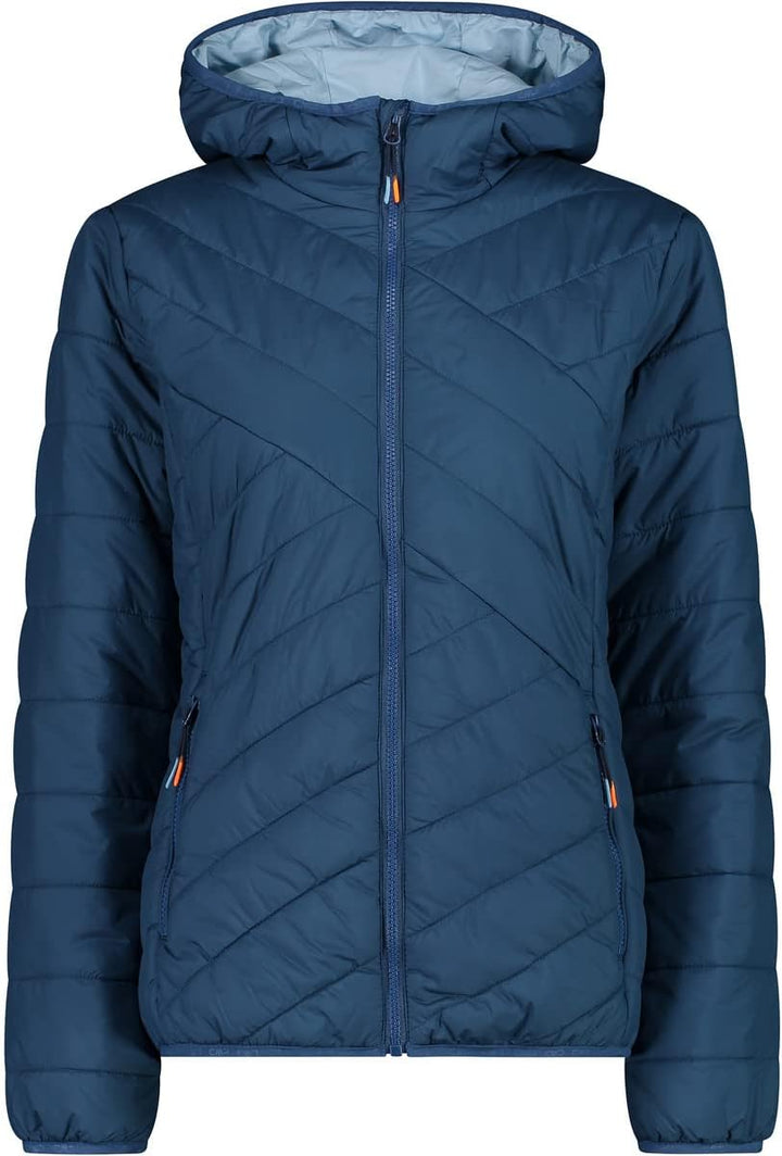CMP Damen Damenjacke aus Recyceltem Polyester mit Fester Kapuze Coat 34 blaue Tinte, 34 blaue Tinte