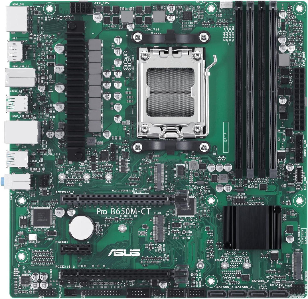 ASUS Pro B650M-CT-CSM Business Mainboard Sockel AMD AM5 (Ryzen 7000, micro-ATX, DDR5 Speicher, PCIe