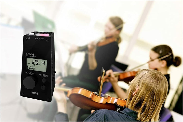KORG Metronom KDM3, digitales Metronom in Pyramidenform, Metronom mit integrierter Sound- und Rhythm
