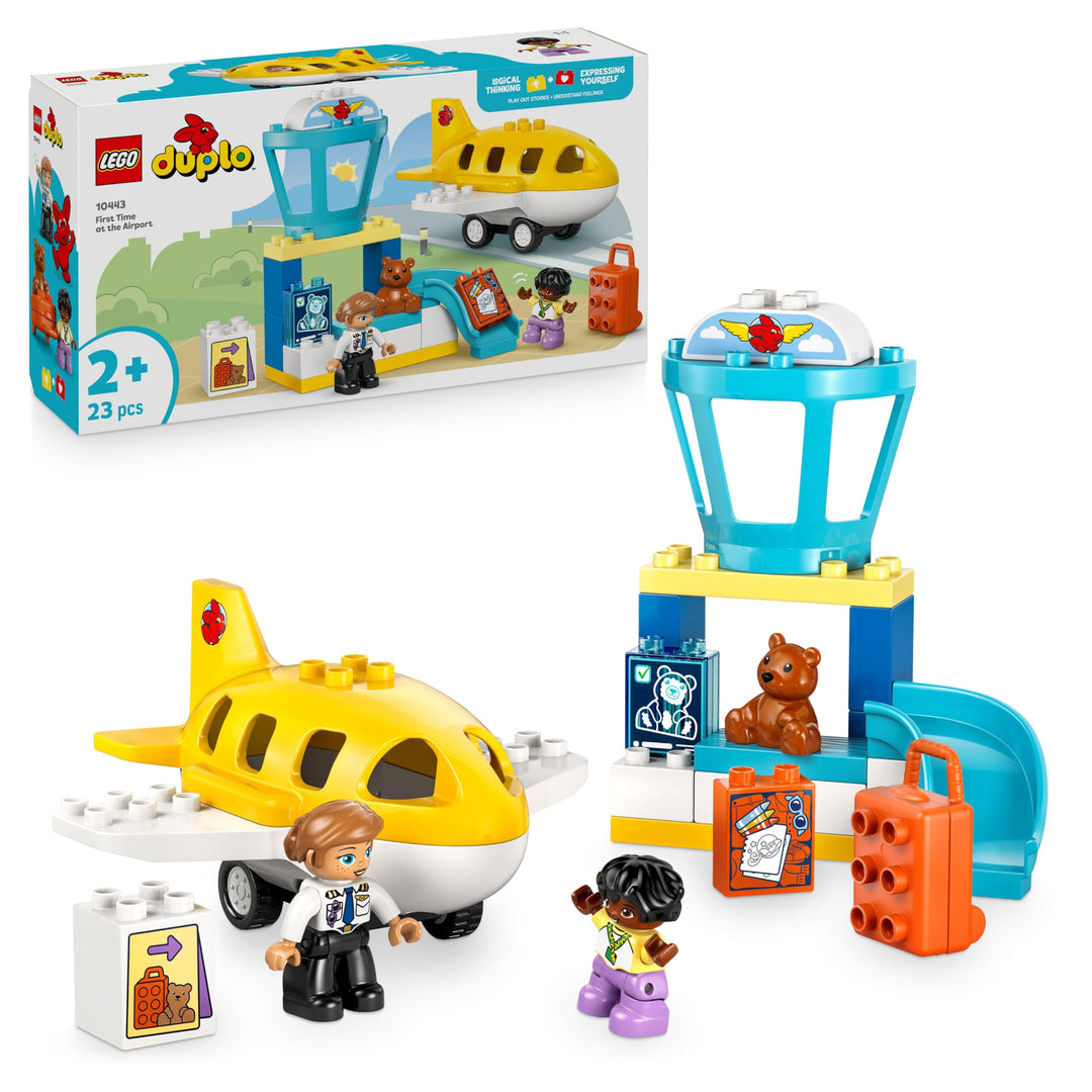 LEGO DUPLO Town Erster Besuch im Flughafen - Lernspielzeug zur Förderung der Motorik für Kleinkinder