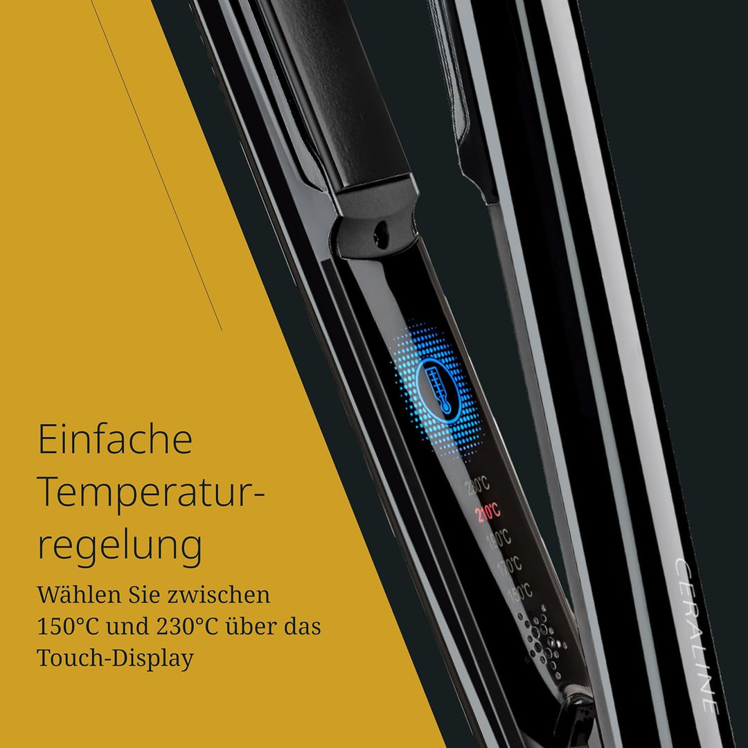 Wahl Ceraline - Premium-Keramik-Turmalin-Glätteisen mit Touch-Display - Gesundes Haar, Seidiger Glan