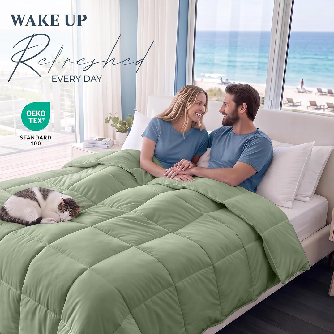 Utopia Bedding Bettdecke 220 x 240 cm, leichte Bettdecke mit Polyesterfüllung für 4 Jahreszeiten, Mi
