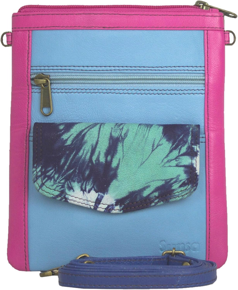 Sunsa Damen Leder Umhängetasche. Kleine Schultertasche auch als Trachtentasche oder Partyttasche. Mi
