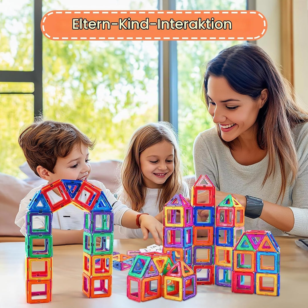 aaczly Magnetische Bausteine 82 Teile Magnetbausteine Magnet Spielzeug Kinder 3D Magnet Bausteine fü