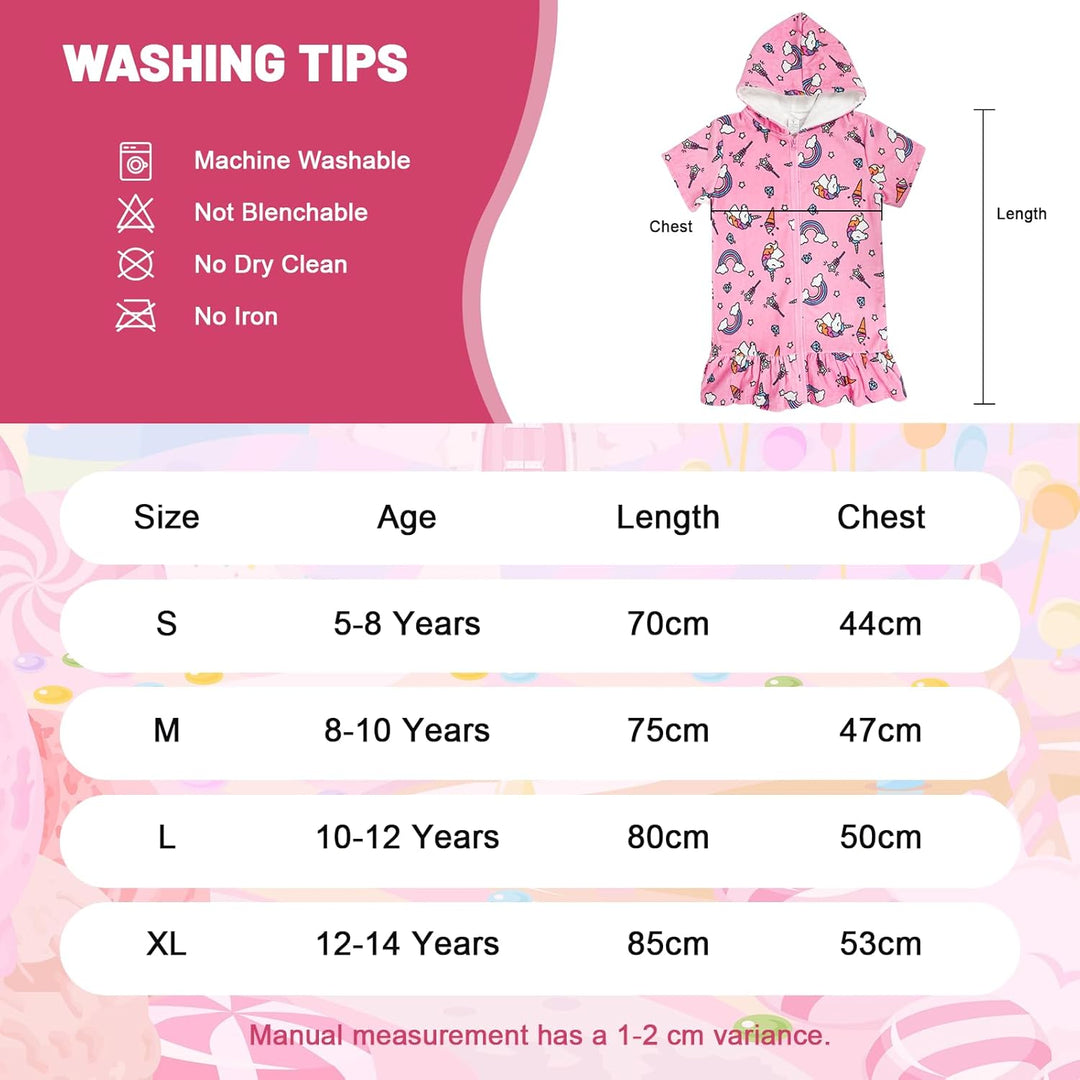 MOEMOE BABY Badeponcho Kinder mit Kapuze 100% Baumwolle Kapuzenbadetuch für Zuhause &amp; Schwimmbad, Ki
