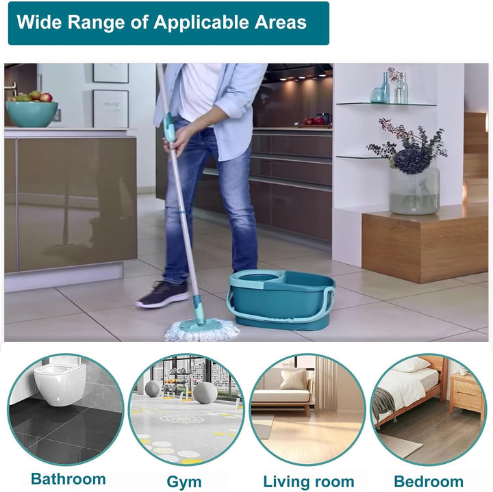 5 Stück Ersatzkopf für Leifheit Clean Twist Disc Mop Micro Set,2-Faser-System für Leifheit Clean Twi