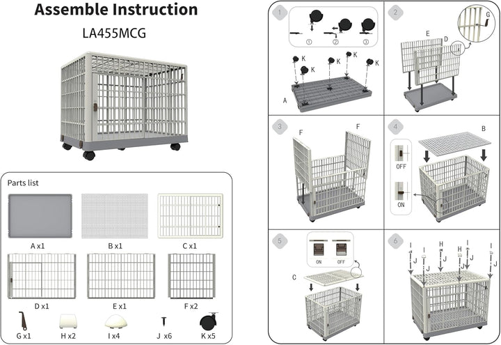 Lanco – Premium-Haustierkäfig für Hunde und Katzen. Kunststoff: widerstandsfähig und waschbar ohne K