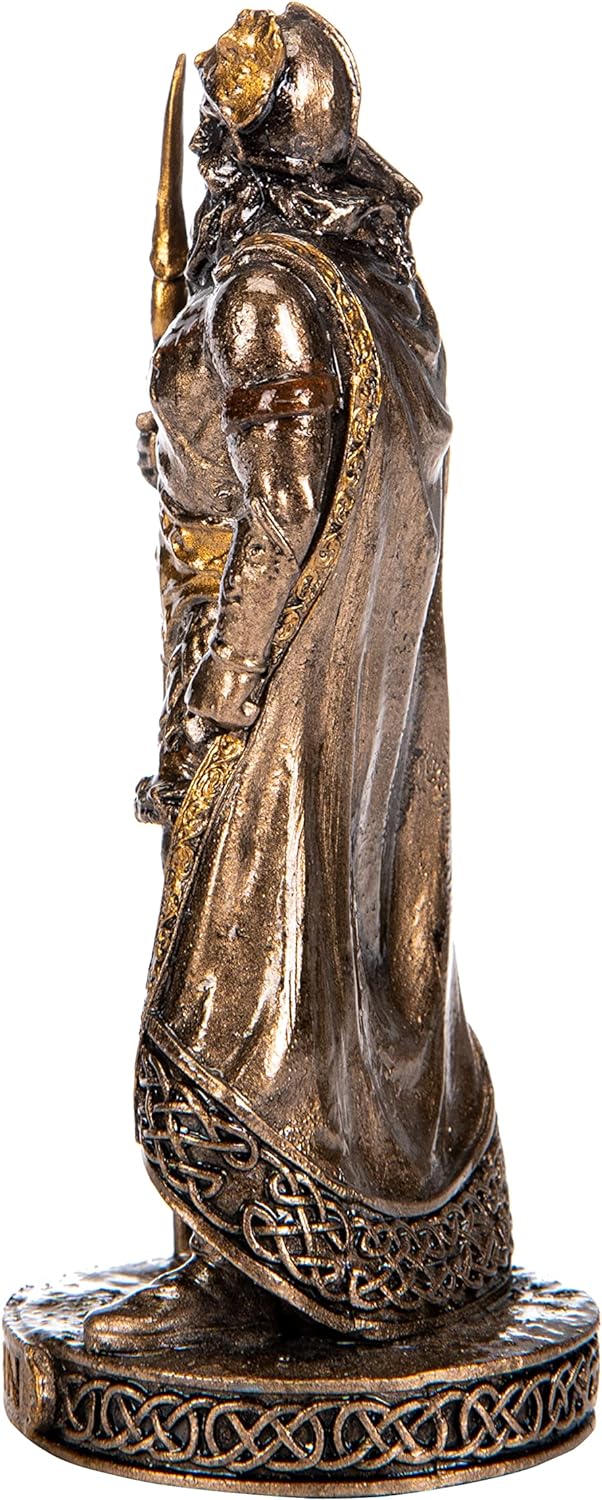 Odin Skandinavischer Gott Kunstharz Figuren handbemalt Bronze Miniatur Statue 8,3 cm