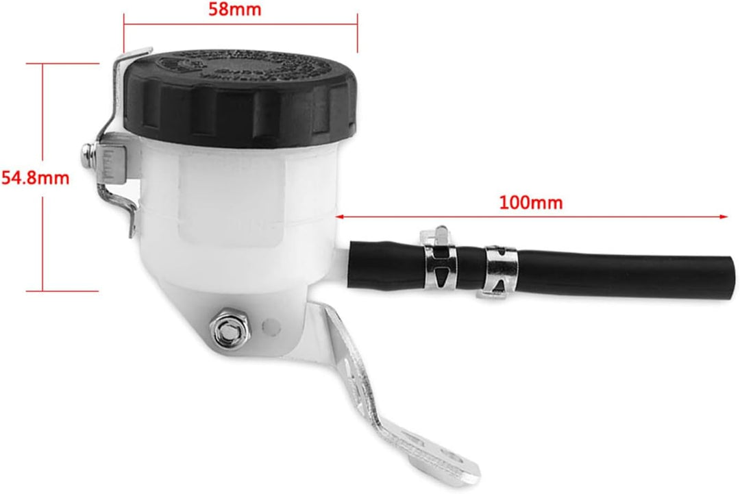 Motorrad Bremsflüssigkeitsbehälter, Fydun Bremszylinder Behälter Flüssigkeit Flasche mit Halterung f