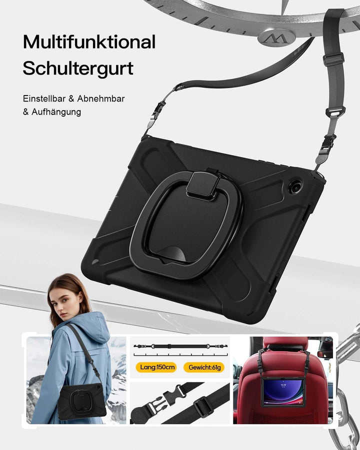 BRAECN für Galaxy Tab A9 Plus Hülle 11 Zoll 2023, Stossfeste für Samsung Tablet A9 Plus hülle mit Di