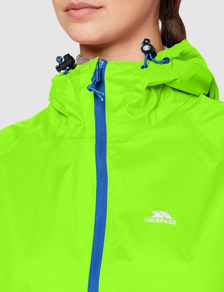 Trespass Unisex Erwachsene Qikpac Jacket Kompakt Zusammenrollbare Wasserdichte Regenjacke 3XS grün (