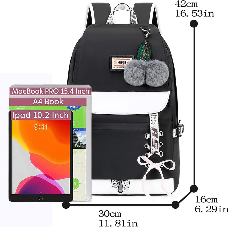 Asge Schulrucksack Mädchen Schulranzen Jungen Schultasche mit Ergonomischem Design Rucksack Campus B