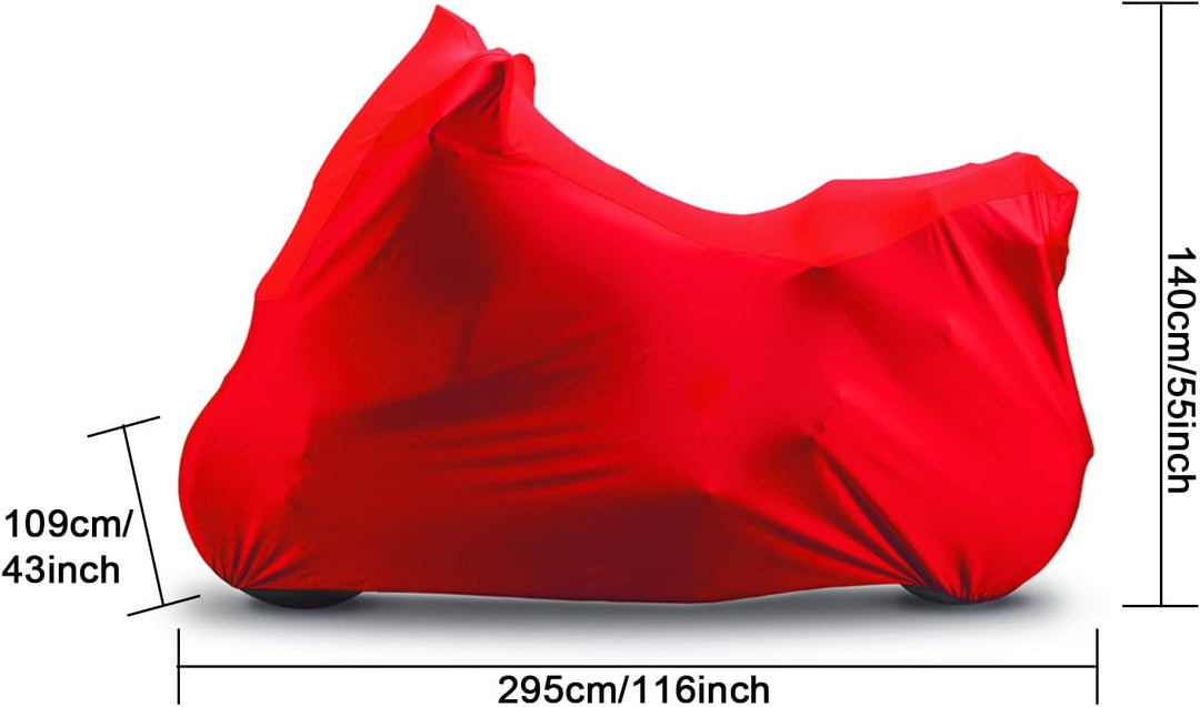 TECTICO Indoor Motorrad Abdeckplane Weich Samt-Stretch Stoff Elastisch Staubschutz XXL XXXL Motorrad