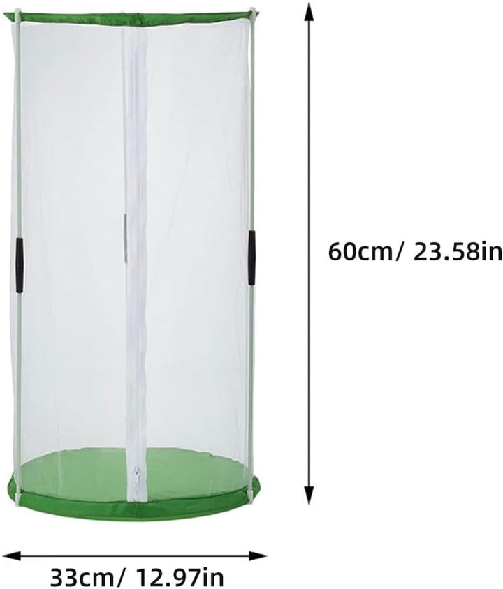 Yardwe Schmetterlingskäfig Tragbarer Käfig Für Schmetterlingszucht Hochtransparenter Netzkäfig 30x60