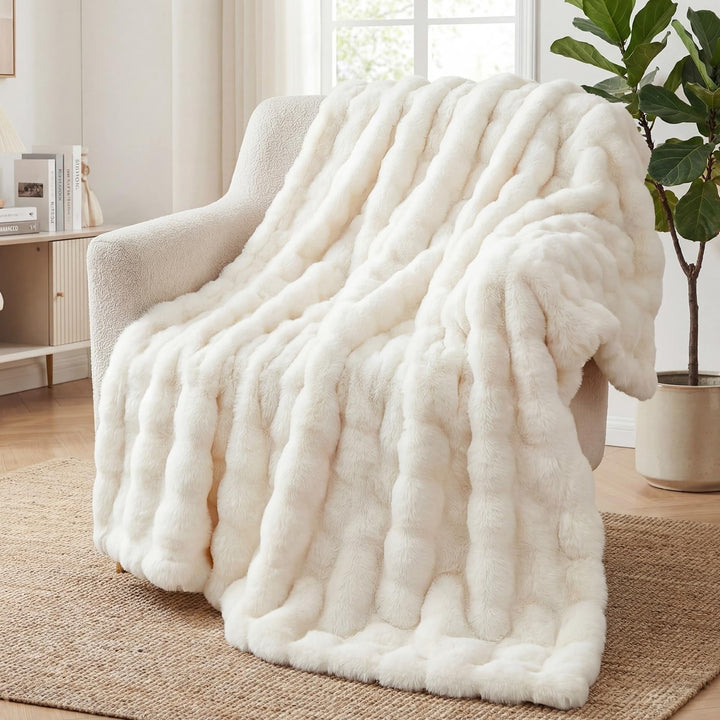 Kuscheldecke Kaninchen Plüsch Decke Super Soft Wohndecke Dick 1000 G/M² Flanell Decke Couchdecke War