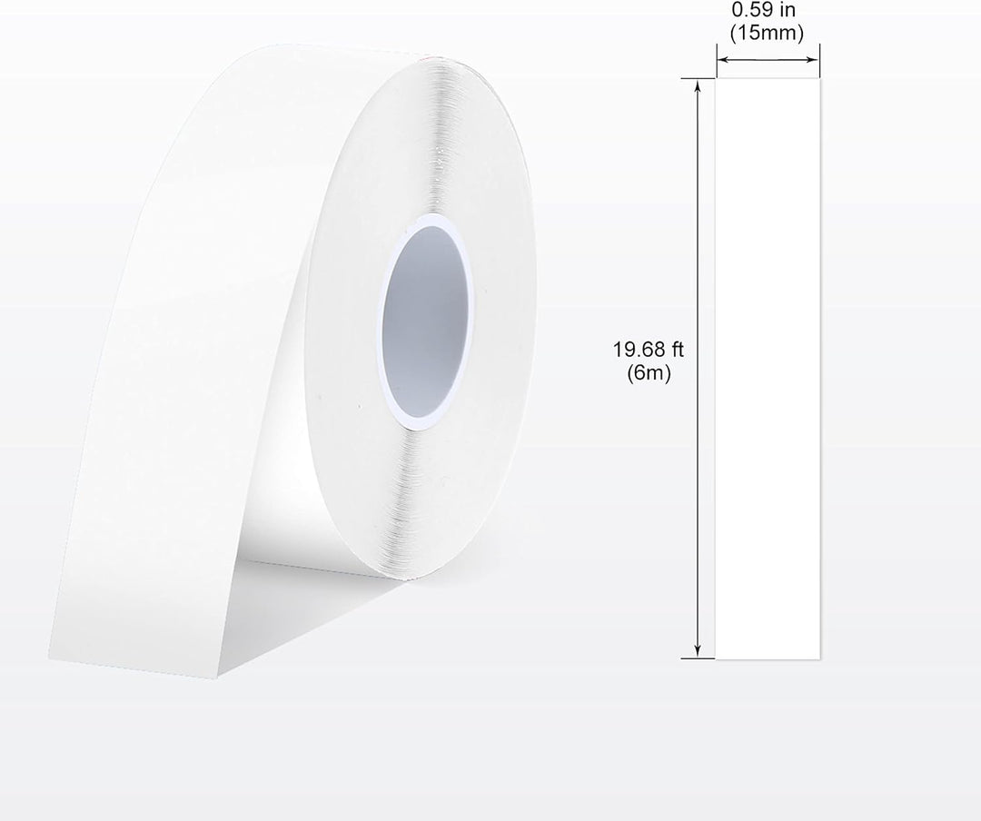 SUPVAN KATASYMBOL Thermo-Etikettenband, E10/E11/E16 Etiketten Papier, Endlos-Etikettenband 15 mm x 6