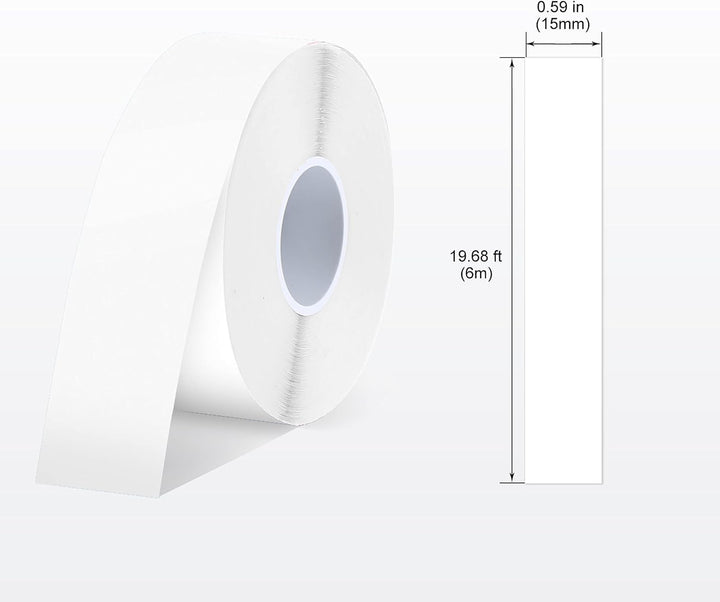 SUPVAN KATASYMBOL Thermo-Etikettenband, E10/E11/E16 Etiketten Papier, Endlos-Etikettenband 15 mm x 6