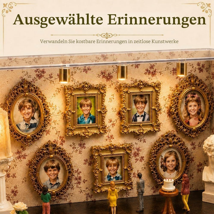 Mini Museum Bilderrahmen, SGZIOO DIY Mini Museum Silhouette Box mit Licht, Museum of Us Set, Tiefer