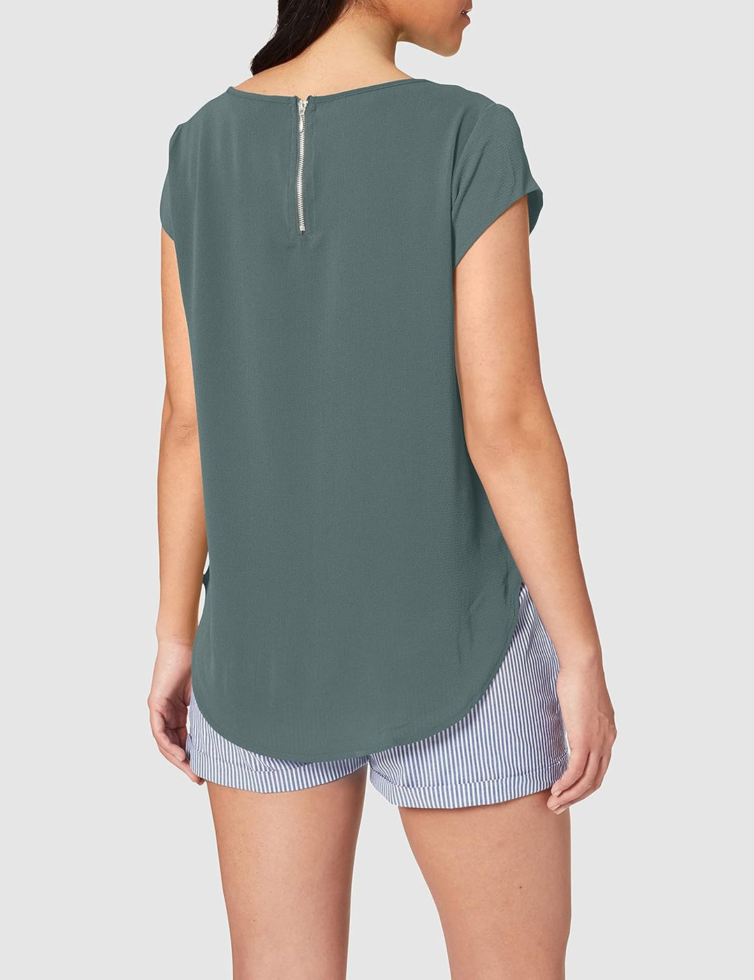 ONLY Vic Short Sleeve Top 34 Grün (Balsam Green), 34 Grün (Balsam Green)