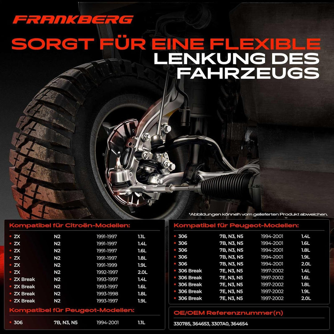 Frankberg Achsschenkel Radlagergehäuse komplett Vorderachse Links Kompatibel mit Berlingo 1996-2011