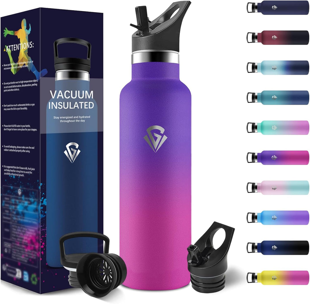 Trinkflasche, 750 ML BPA-Frei, Thermosflasche, Auslaufsichere Isolierflasche Doppelwandig, Wasserfla