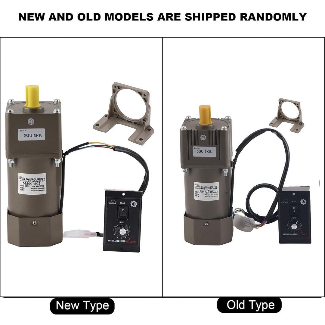 AC 220V 90W Motor mit einstellbarer Drehzahl Stufenlos regelbarer Frequenzumrichtermotor mit Getrieb