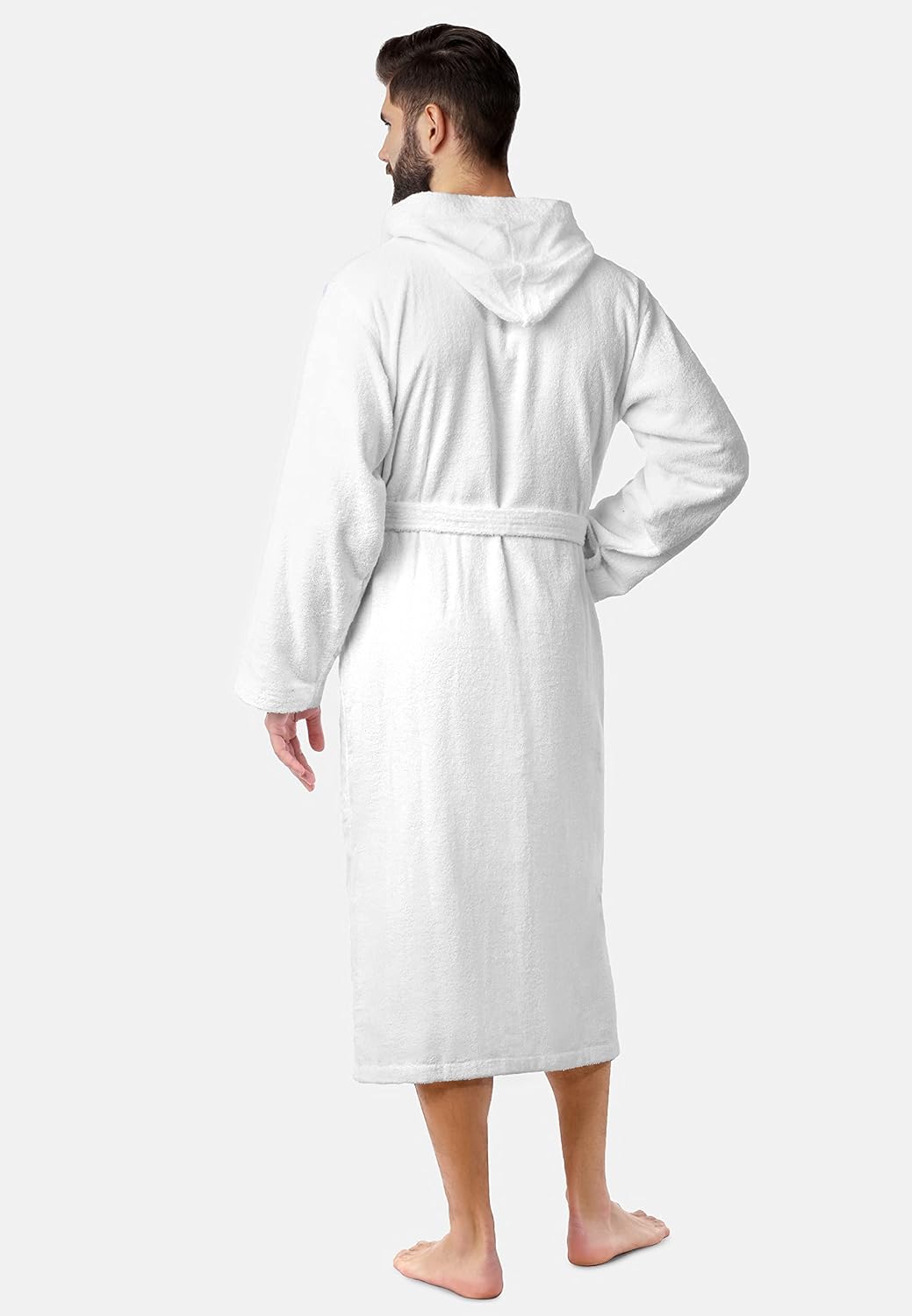 Ladeheid Herren Frottee Bademantel aus 100% Bio-Baumwolle LA40-224 XL Weiss (P01), XL Weiss (P01)