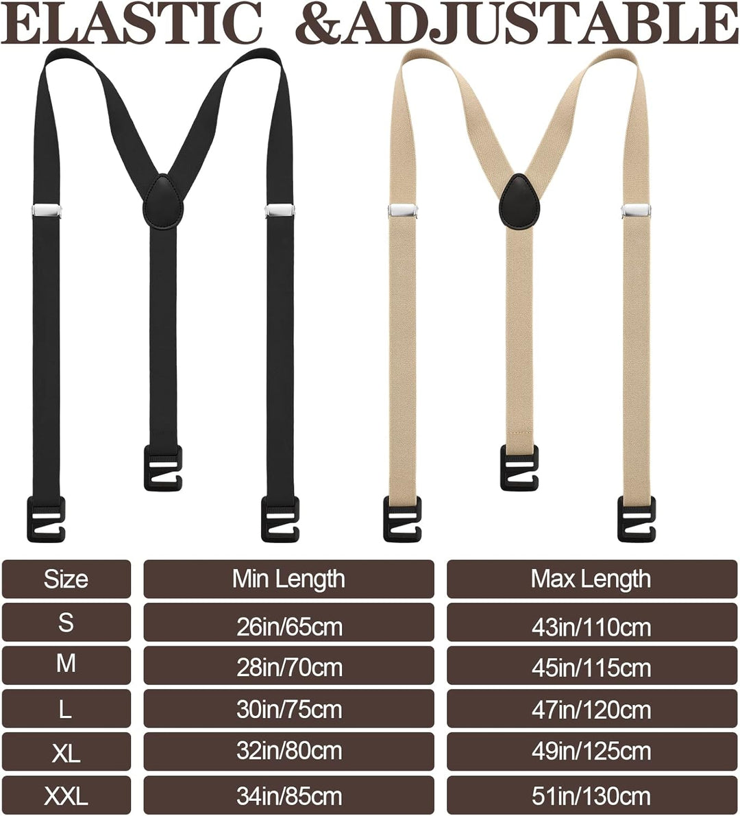 2 Pcs Hidden Suspenders for Men Hiking Suspenders Undergarment Suspenders for Untucked Men Winter Ou