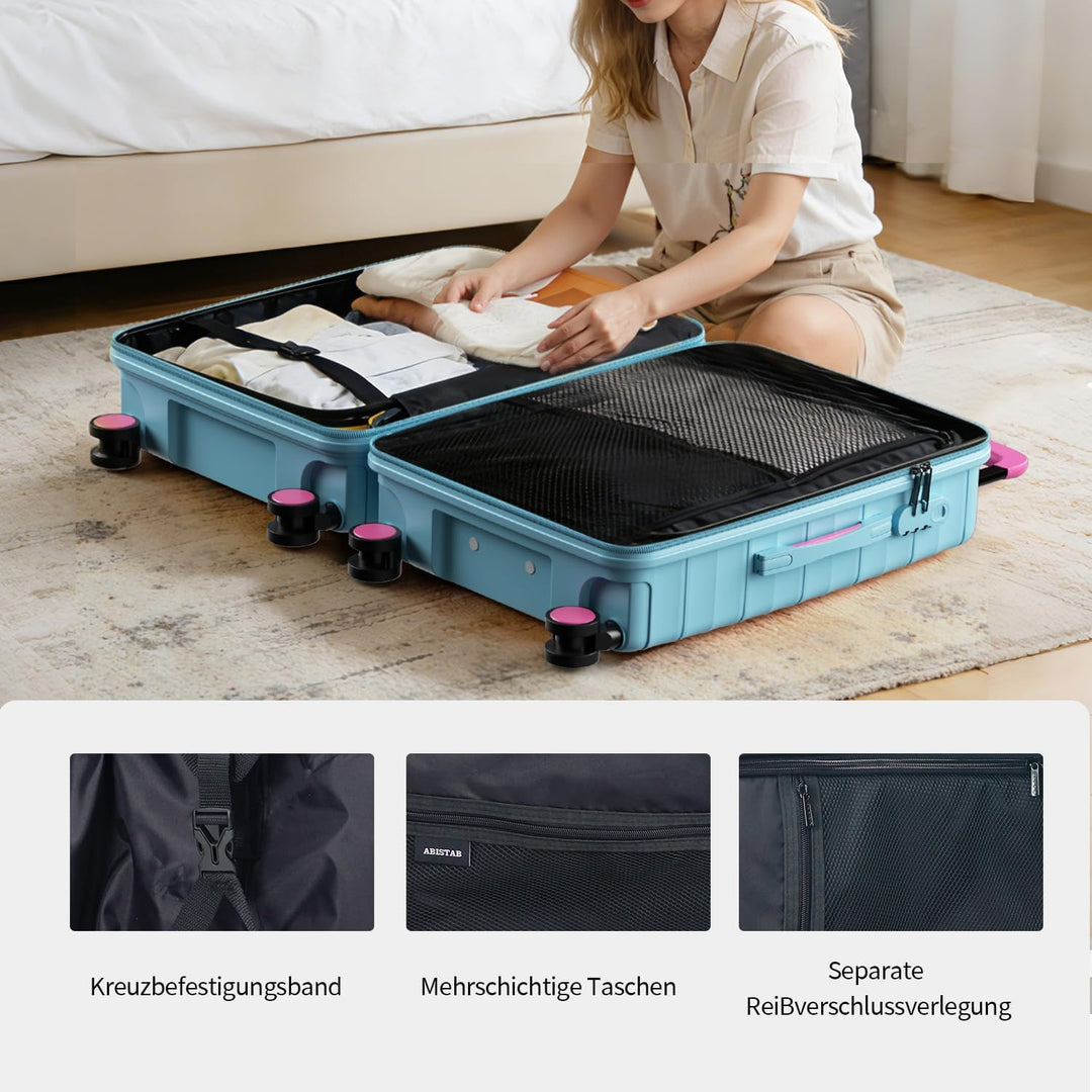 Hartschalenkoffer gross 76x51x30cm - Leicht Koffer & Trolleys aus PP - Mariner Reisekoffer mit 4 Rol
