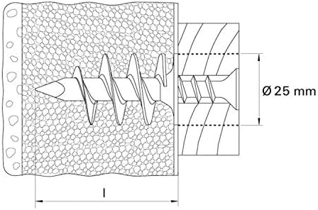 fischer Dämmstoffdübel FID 50, Dübel aus Kunststoff zur Befestigung von leichten Gegenständen in Däm