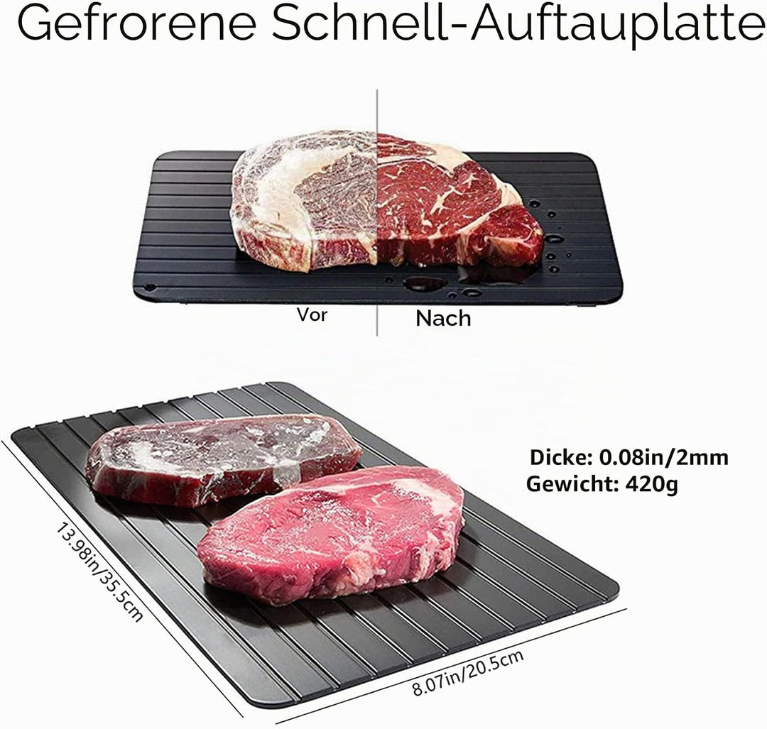 Auftauplatte – Käseplatte und Defrosting Plate, Schnelle Auftauen-Funktion für Fleisch, Steaks, Hühn
