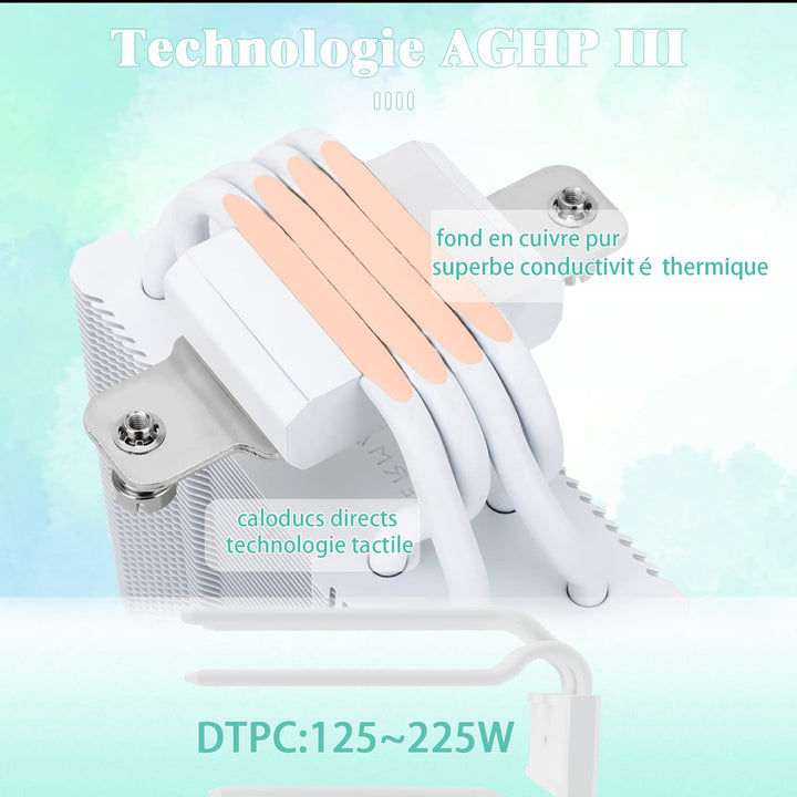 Thermalright Assassin X 120 SE Weiss ARGB CPU Luftkühler, 4 Heat Pipes, TL-C12CW-S PWM Leise Fan CPU