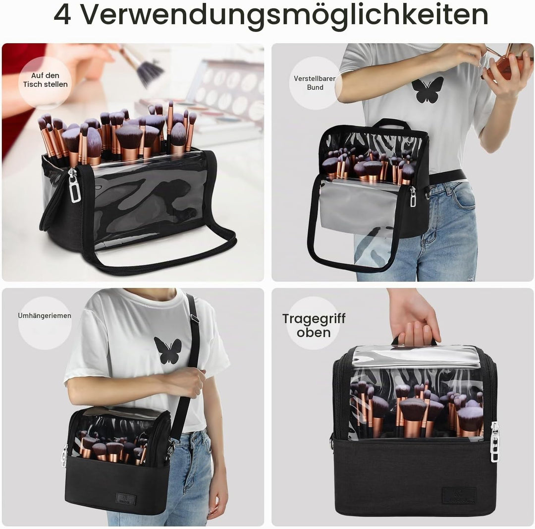 Relavel Kosmetiktasche, Make up Pinsel Tasche, Gross Make up Organizer, Stand-up Kulturbeutel Wasser
