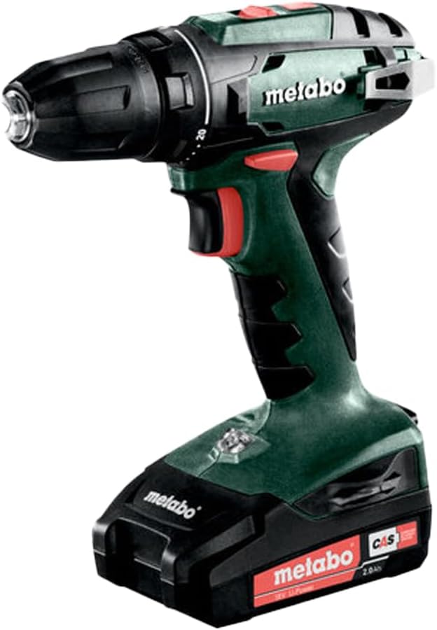 Metabo Werkzeuge 18 V Farbe Grosses Set mit Aluminium Werkzeugkoffer 2 x 2Ah Akku &amp; viel Zubehör