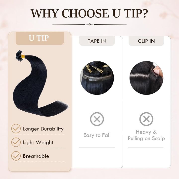 Rich Choices U Tip Bonding Haarverlängerung Echthaar Extensions keratin bondings Extensions Echthaar