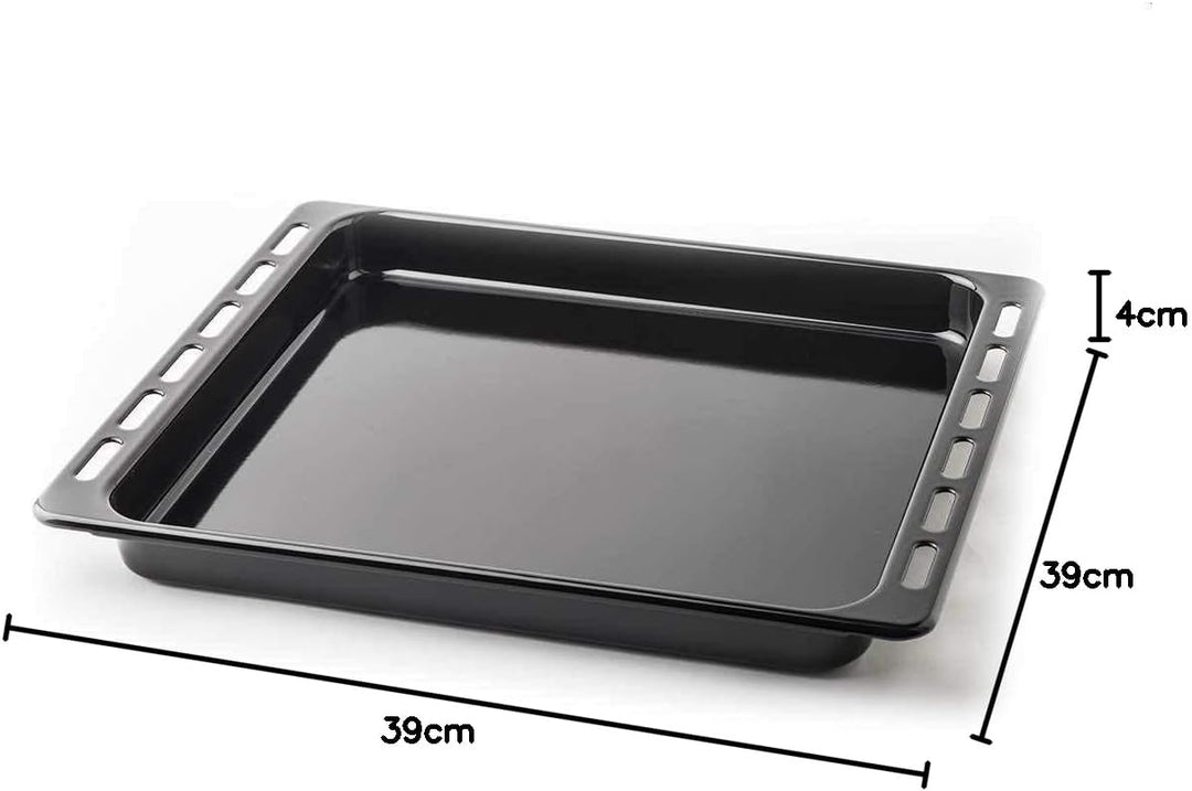 Whirlpool BAUKNECHT Fettpfanne, grau emailliert, Blech, Backblech, 45 x 39 x 4 cm