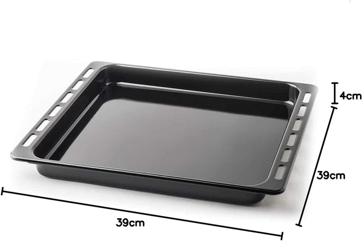 Whirlpool BAUKNECHT Fettpfanne, grau emailliert, Blech, Backblech, 45 x 39 x 4 cm