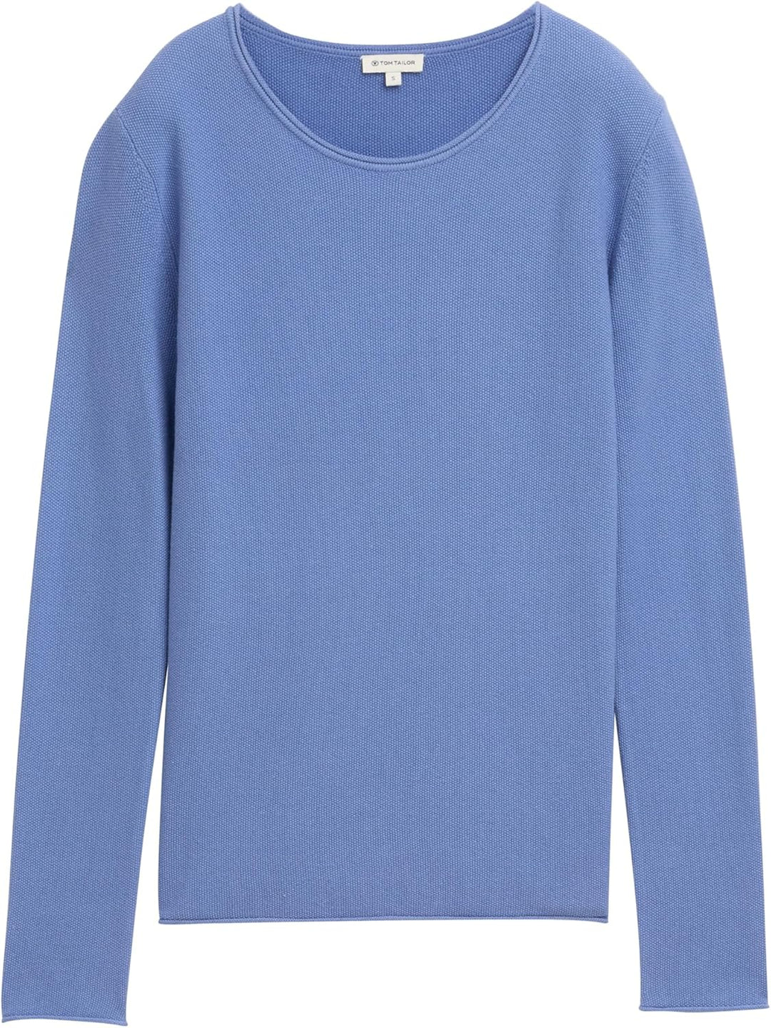 Tom Tailor Damen 1016350 Basic Strickpullover aus Bio-Baumwolle (1er Pack) M 10436 - Colony Blue, M