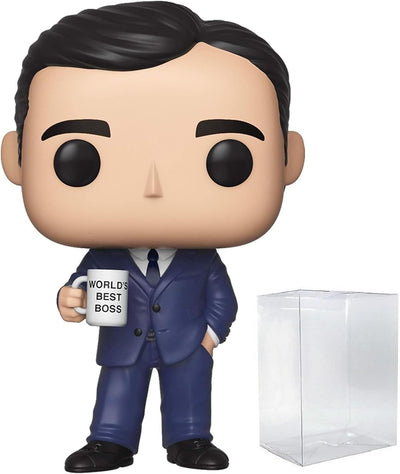 The Office – Michael Scott Funko Pop! Vinyl-Figur (gebündelt mit kompatibler Popbox-Schutzhülle)