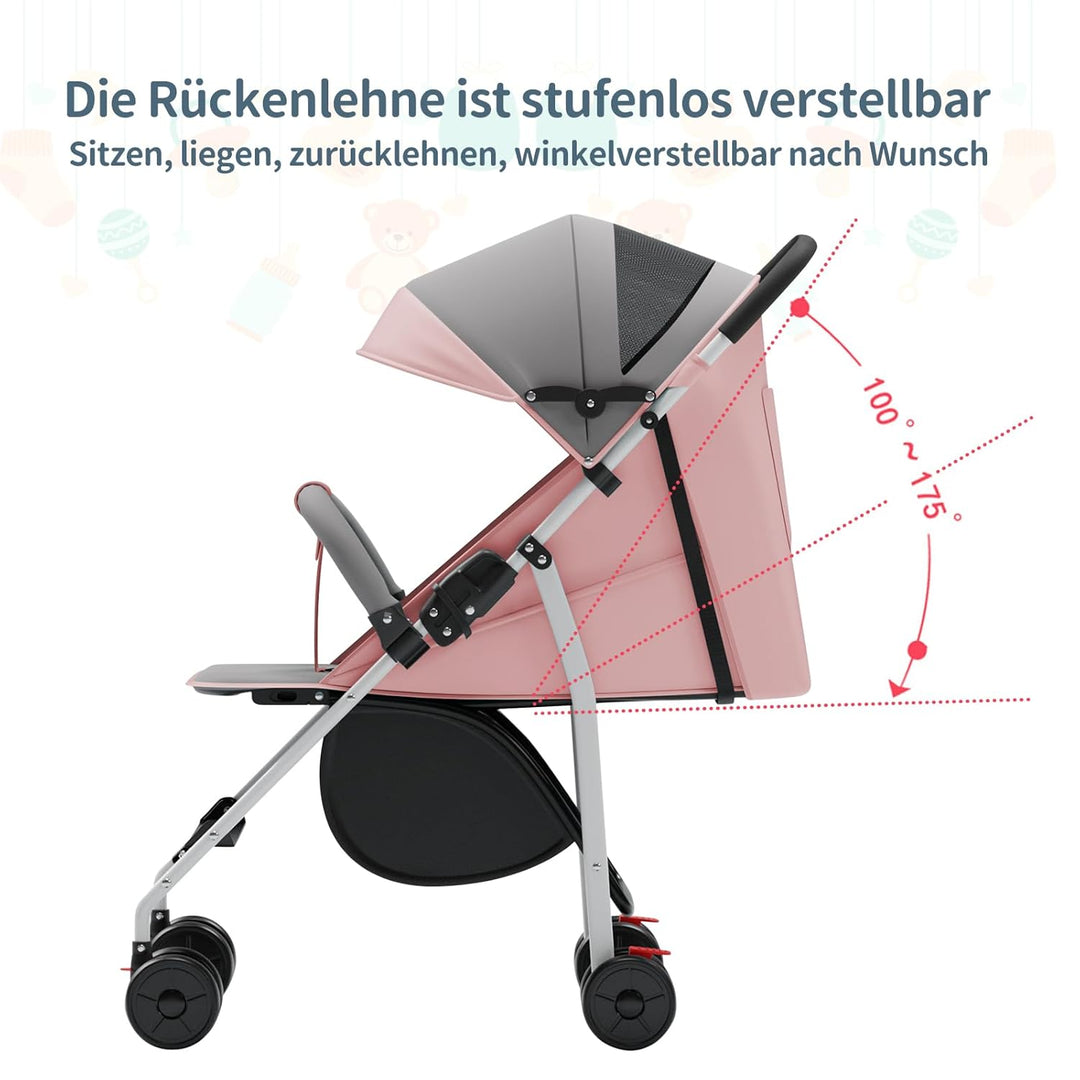 Kindersportwagen,Zusammenklappbarer Kinderwagen,Kinderwagen für jedes Gelände,Klein Zusammenklappbar