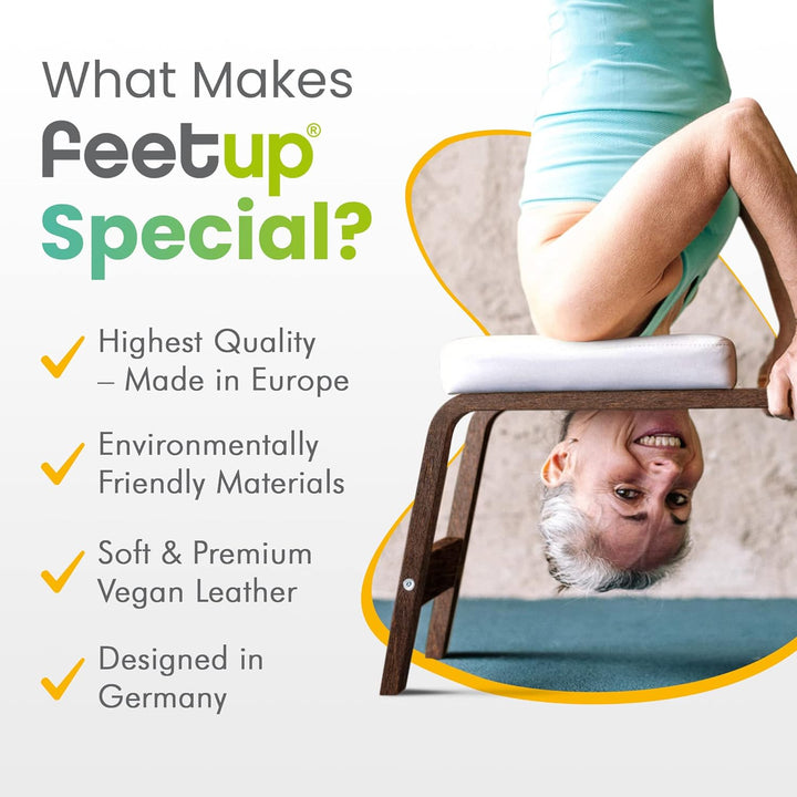 FeetUp Trainer The Original - Yoga kopfstandhocker, Yoga Inversion Bank, Simply and Safely Reverse.