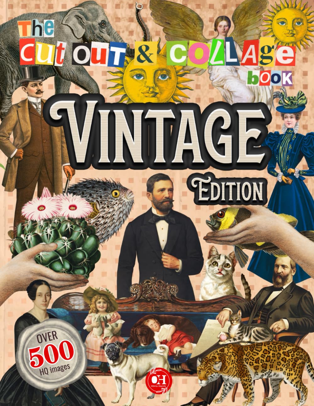 The Cut Out And Collage Book - Vintage Edition: 500+ Antique Illustrations, Prints, and Ephemera Art