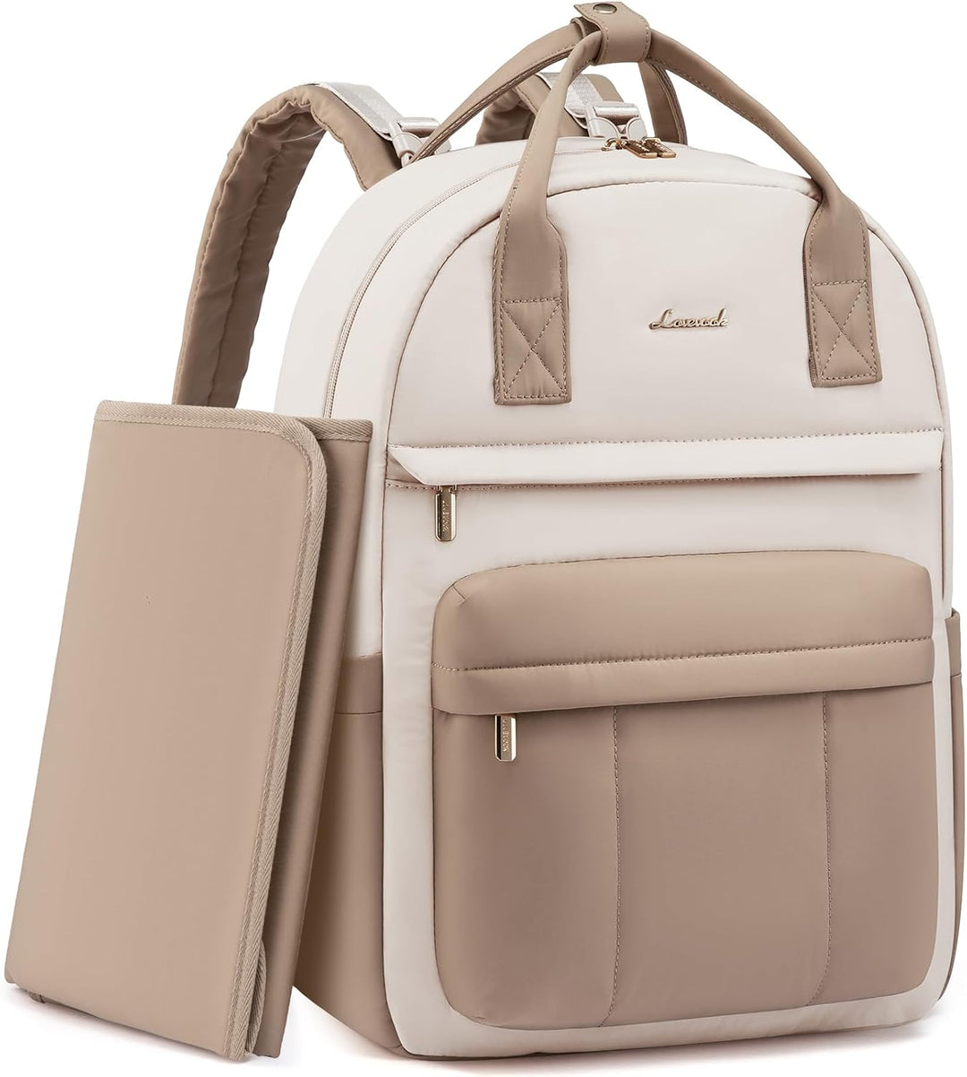 LOVEVOOK Wickelrucksack Gross Baby Wickeltasche Rucksack mit Wickelauflage Diaper Bag mit Kinderwage