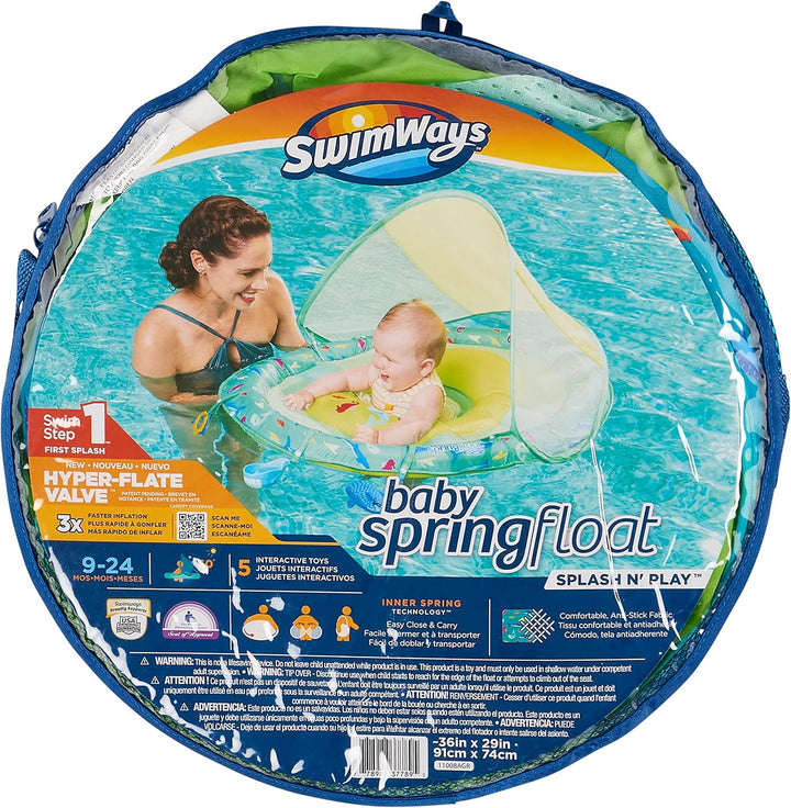 Swimways Sun Canopy Aufblasbarer Infant Spring Float - Splash N Play
