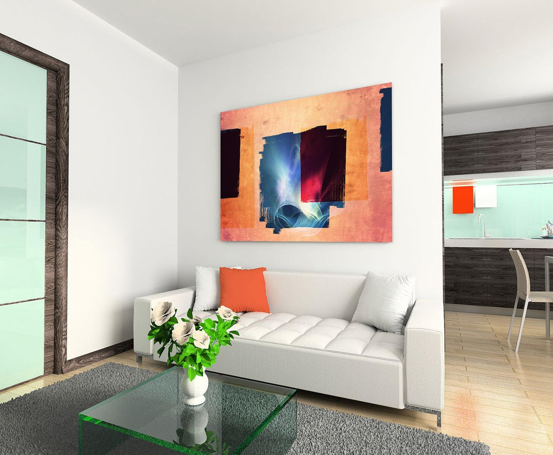 Vergessene Welten - Abstraktes Bild auf Leinwand Abstrakt137_cm_dekoratives LeinLeinwandbild Leinwan